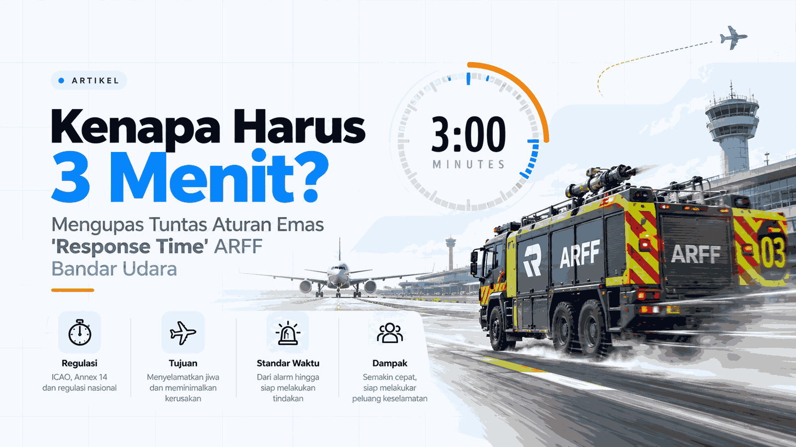 Kenapa Harus 3 Menit? Mengupas Tuntas Aturan Emas 'Response Time' ARFF Bandar Udara