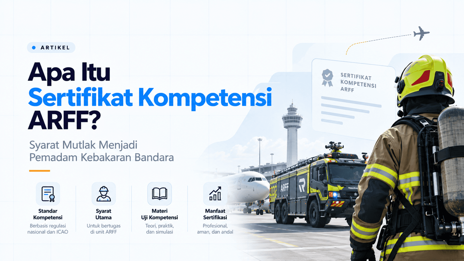 Apa Itu Sertifikat Kompetensi ARFF? Syarat Mutlak Menjadi Pemadam Kebakaran Bandara